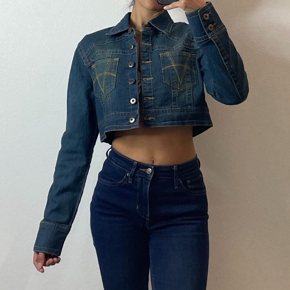 Vintage denim cropped jacket